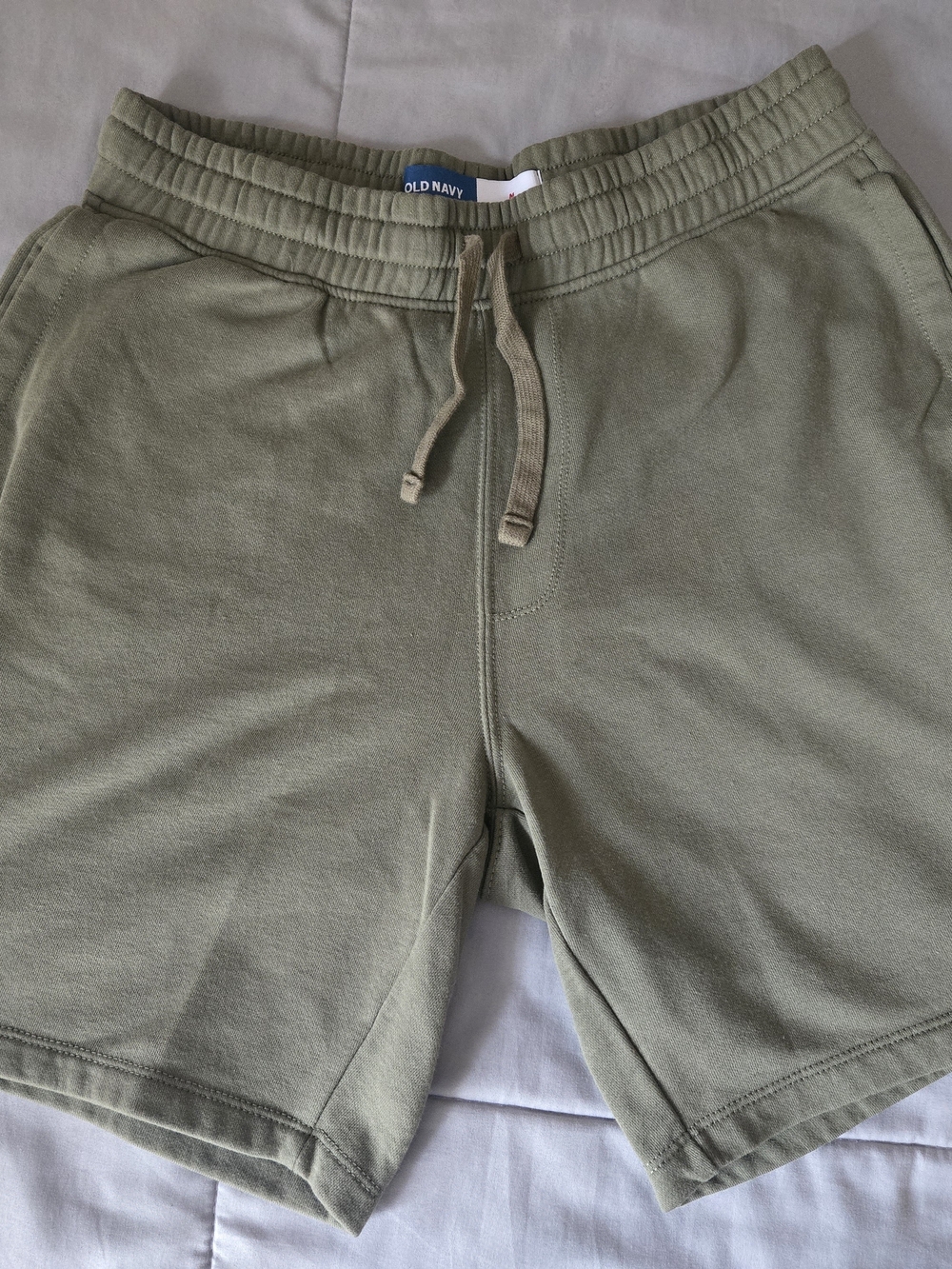 Old Navy Men's Olive Green Elastic Waist Athletic Shorts